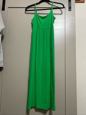 Old Navy Bright Green Spaghetti-Strap Midi Dress